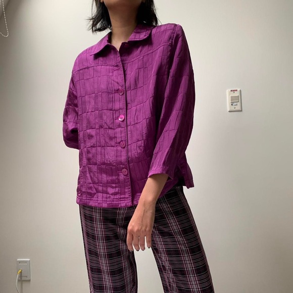 Vintage Magenta Panelled Chore Jacket - Picture 4 of 7